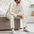 thumbnail image 6 of KLL Fall Rabbit Sleepwear Mens Flannel Pajamas,Long Cotton Pj Set, 6 of 7