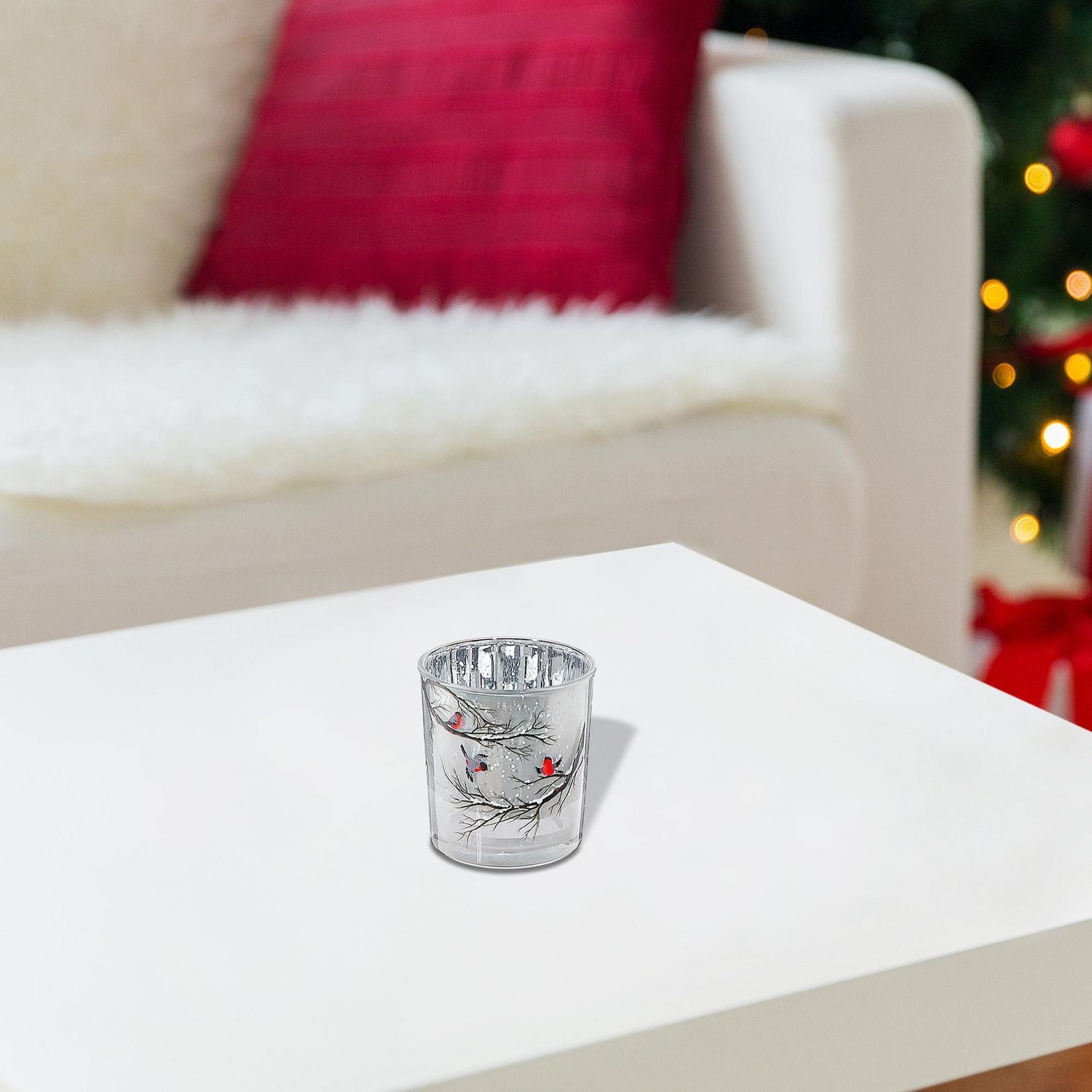 Bougeoir En Verre Oiseau Petit - Lot De 2