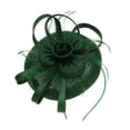 thumbnail image 2 of Bandeau Vert Élégant pour Femmes avec Sangle, Chapeau de Fête, Pince à Cheveux, Accessoire, 2 of 5