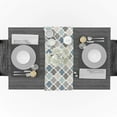 Table Runners Modern Indigo Gray Morocco Pattern Table Runner rations