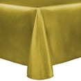 thumbnail image 1 of Ultimate Textile (5 Pack) Reversible Shantung Satin - Majestic 60 x 120-Inch Oval Tablecloth - for Home Dining Tables, Gold, 1 of 4