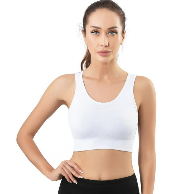Cross Back Sports Bras for Women Yoga Crop Top Push Up Fitness