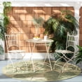 thumbnail image 2 of SAFAVIEH Belen Outdoor Patio 3 Piece Bistro Set, Pearl White, 2 of 9