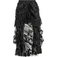 thumbnail image 1 of Falda estilo punk rock steampunk de encaje negro para mujer, vestido irregular, disfraz de cosplay (L), 1 of 5