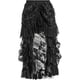thumbnail image 1 of Falda estilo punk rock steampunk de encaje negro para mujer, vestido irregular, disfraz de cosplay (L), 1 of 5