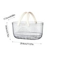 thumbnail image 2 of Shower Caddy With Drainage Holes Transparent Portable Bath Storage Basket With Handle Large Capacity Organizer For Bathroom And Travel, 2 of 6