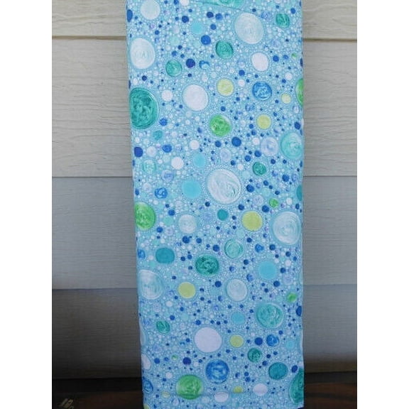 Mindful Mandalas Large Dots on Light Blue Cotton Fabric by P&B-Sold by the Yard