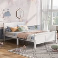 thumbnail image 2 of Queen Size Wood Platform Bed with Headboard No Box Spring Needed Wood Slat Support, 2 of 8