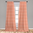 thumbnail image 5 of Ambesonne Burnt Orange Curtains, Bullseye Rhombus, Pair of 28"x95", Burnt Orange and White, 5 of 5