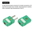 thumbnail image 4 of K Tipo Termopar Cable Conectores Macho Hembra Enchufe Adaptador Alta Temperatura 220°C (428°F) para Termopar Sensor Sonda Verde 2 Juegos, 4 of 6