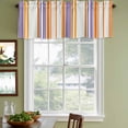 thumbnail image 4 of 2 Pack Valances for Windows, Orange Striped Window Valances for Living Room/Bedroom/Bathroom, Farmhouse Stripes Modern Abstract Art Light Filtering Kitchen Curtain Valance 54"W x18" L, 4 of 9