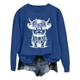 thumbnail image 1 of WEAIXIMIUNG Chandails en Molleton à Col Rond pour Femmes, Designs Mignons, Chandail en Molleton d'Automne et d'Hiver 2025, Col Rond, Mode Imprimé Vache, Manches Longues, Mode Décontractée, Haut de Sortie, 1 of 4