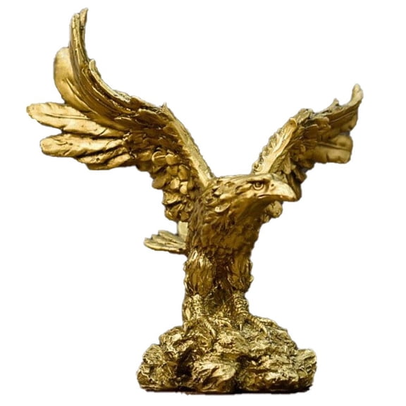 vlrwzc Resin Eagle Statue Ornaments Golden Eagle Sculpture Modern Home Office Figurine Decor Desktop Decoration