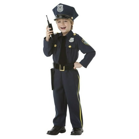 Police Officer Costume Boys Child Small 4-6