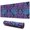 Purple and Blue, variant on Long Mouse Pads for Desk,Purple and Blue Damask Pattern Desk Mats on Top Of Desks, Desk Mouse Pad Extra Large with 3mm Non-Slip Base and Stitched Edge for Gaming,Office,Work,Home 47.3"x23.6"
