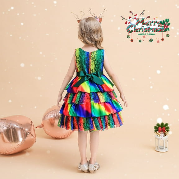 Aayomet Dresses For Girls Kids Long Girls Tutu Dress Toddler Handmade Tulle Party Dresses for Birthday Outfit,Green 3-4 Years