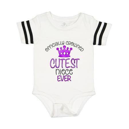 

Inktastic Officially Crowned Cutest Niece Ever Purple Crown Gift Baby Girl Bodysuit