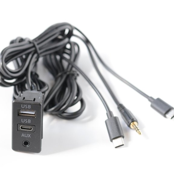 Easily Installable Car Dashboard USB C with Auxiliary Port Extension Cable