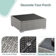 thumbnail image 3 of CHYVARY 5 Pcs Outdoor Conversation Lounge Sectional Couch Set,PE Wicker Rattan Woven,Washable Sponge Cushions with Tea Table,Gray&Blue, 3 of 8