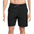 thumbnail image 2 of Tommy Hilfiger Mens Solid Swim Bottom Trunks, Black, Big & Tall, XXX-Large, 2 of 4