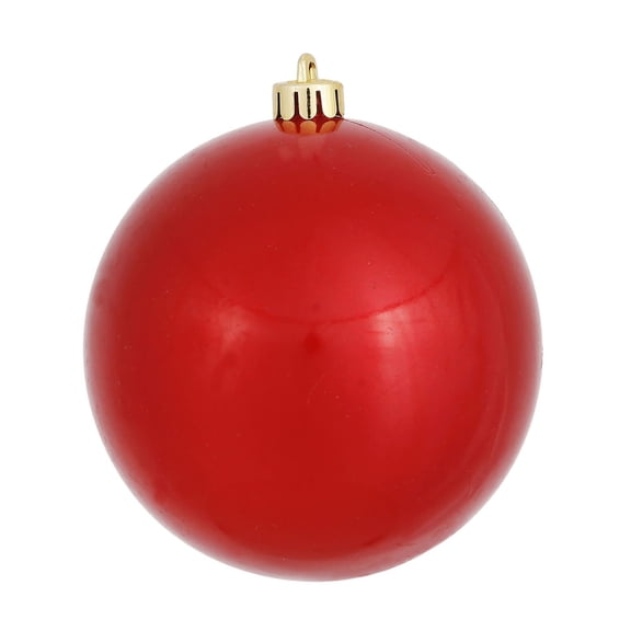 Vickerman 3" Red Candy Ball Ornament, 12 per Bag