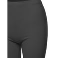 thumbnail image 4 of A2Y Women's Basic Solid Premium Cotton Mid Thigh High Rise Biker Bermuda Shorts Ash Grey M, 4 of 5