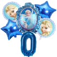 thumbnail image 3 of 6 piezas de globos de la princesa Aisha de Frozen, decoración para fiestas de cumpleaños de niñas y niños, globos con números de aluminio, globos para baby shower, 3 of 5