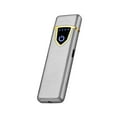 thumbnail image 1 of Silver Slim Usb Rechargeable Electric Lighter Flameless Arc Plasma Design Windproof And Safe For Indoor And Outdoor Use, 1 of 6
