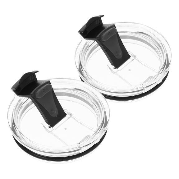 HOMEMAXS 2pcs New Leak Spill Proof Lid for 20 oz and Other Tumblers (Black)