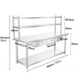 thumbnail image 4 of 72" X 24" Heavy-Duty Stainless Steel Table, Worktable, Metal Kitchen Prep Table with 72" X 12" Shelf & 3 Drawers for Home Garage Restaurant, 4 of 8