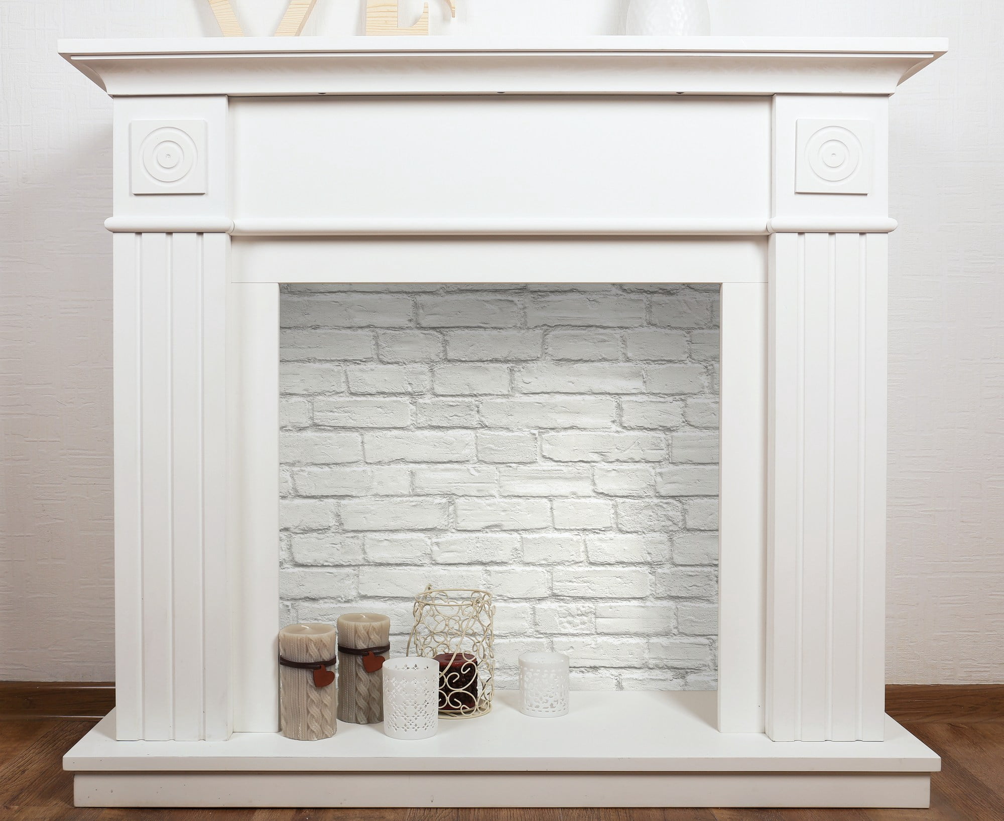 NextWall  Vintage White Brick Peel and Stick Removable Wallpaper - 20.5 in. W x 18 ft. L