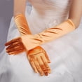 thumbnail image 1 of DPTALR Womens Satin Long Gloves Opera Wedding Bridal Evening Party Prom Gloves OR, 1 of 2