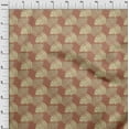 thumbnail image 4 of oneOone Cotton Cambric Brown Fabric Ocean Underwater Life Sewing Fabric By The Yard Printed Diy Clothing Sewing Supplies 42 Inch Wide, 4 of 4