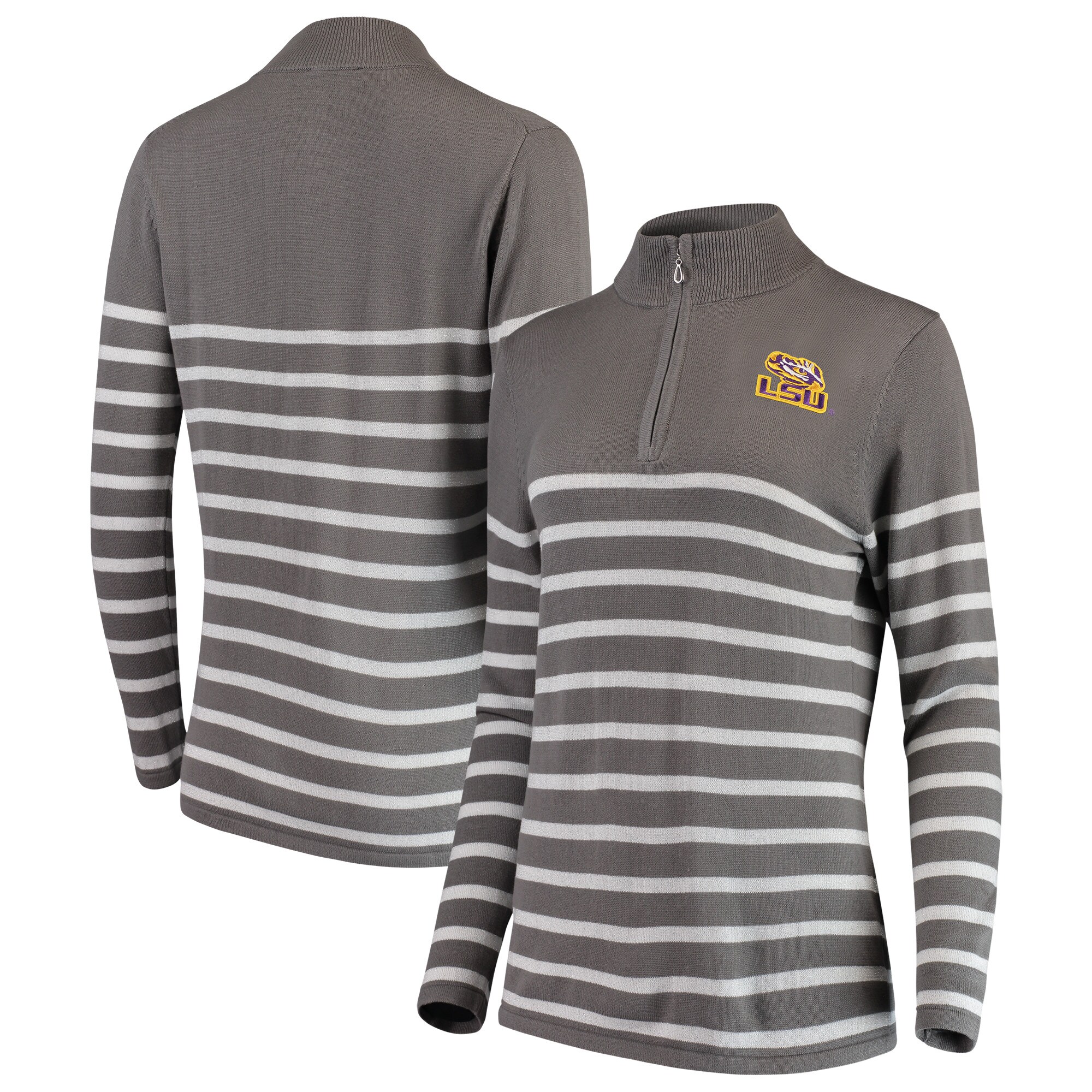 Women's Gray/White LSU Tigers Lurex 