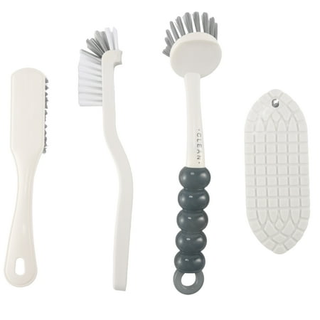 

4PCS Kitchen Stove Flexible Cleaning Brush with Handle Shoe Brush Plastic Pot Brush Laundry Brush