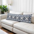 thumbnail image 2 of Blue Boho Body Pillow Covers 20"x60", Southwestern Ethnic Aztec Retro Geometric Soft Brushed Microfiber Breathable Throw Pillow Covers, Pillowcase with Zipper for Couch Sofa Bedroom Living Room, 2 of 9