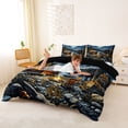 thumbnail image 3 of Catabedysis Mountain Camping Bedding,Van Print Duvet Cover Full For Boys,Multicolor,Black Reversible,3-Piece,1 Duvet Cover and 2 Pillowcases, 3 of 6