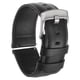 thumbnail image 1 of Rápido Desenganche Auténtico Cuero Reloj Banda 22mm Ancho Flor Vaca Cuero Reloj Correa para Hombres y Mujeres, Negro y Plata Tono, 1 of 8