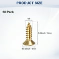 thumbnail image 3 of Uxcell Paquete de 50 Tornillos de Madera, M5 x 16mm Cabeza Plana Phillips de Latón, 3 of 6