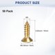 thumbnail image 3 of Uxcell Paquete de 50 Tornillos de Madera, M5 x 16mm Cabeza Plana Phillips de Latón, 3 of 6