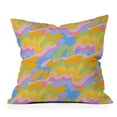 thumbnail image 1 of Society6 Eclectic Waves Azure Blue by Iveta Abolina Throw Pillow, 1 of 5