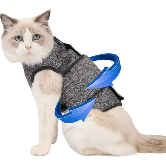 Cat Anxiety Jacket, Anxiety Vest for Cats, Cat Anti Anxiety Vest, Shirt for Cat, Cats Calming Wrap Vet Recommended Calming Solution Vest for Fireworks, Travel, Separation