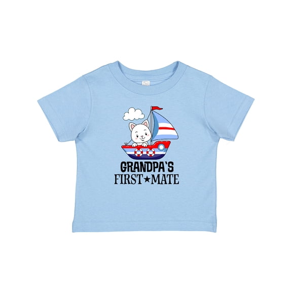 Inktastic Grandpa First Mate Grandchild Sailing Boys or Girls Baby T-Shirt