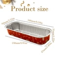 thumbnail image 3 of Mini Cake Pans with Lids, 5.91X1.85X1.22" Disposable Aluminum Foil Baking Cups, Rectangular Christmas Dessert Containers, Heat Resistant Foil Trays, Portable Food Serving Boxes, Oven Safe Baking Pan, 3 of 7