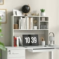 thumbnail image 4 of Costway Computer Desktop Bookcase Countertop Storage Bookshelf Organizer with 4 Cubbies White, 4 of 10