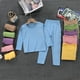 thumbnail image 4 of Minnieouse Ropa interior térmica para niños, ropa interior elástica de manga larga con cuello para otoño e invierno, ropa interior para el Pijama Verde 160cm, 4 of 6