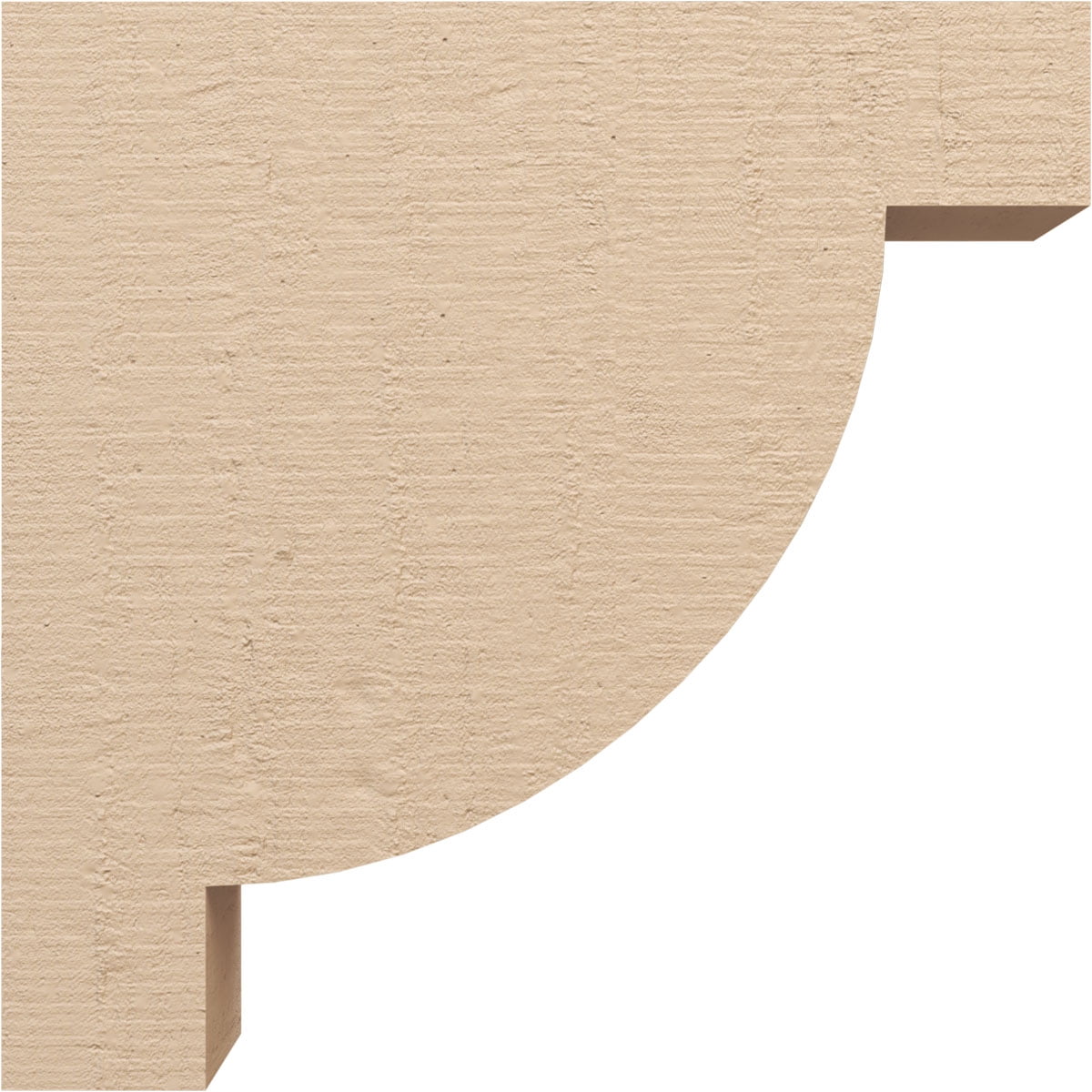 5"W x 20"D x 20"H Thin Alpine Rough Cedar Woodgrain TimberThane Corbel, Primed Tan