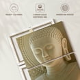 thumbnail image 6 of Elephant Stock Limestone Buddha Wall Art - Vertical Multi Panel Canvas - Living Room Wall Decor - Religion And Spirituality Multi Panel - White And Beige Decor - 15" x 32", 6 of 8