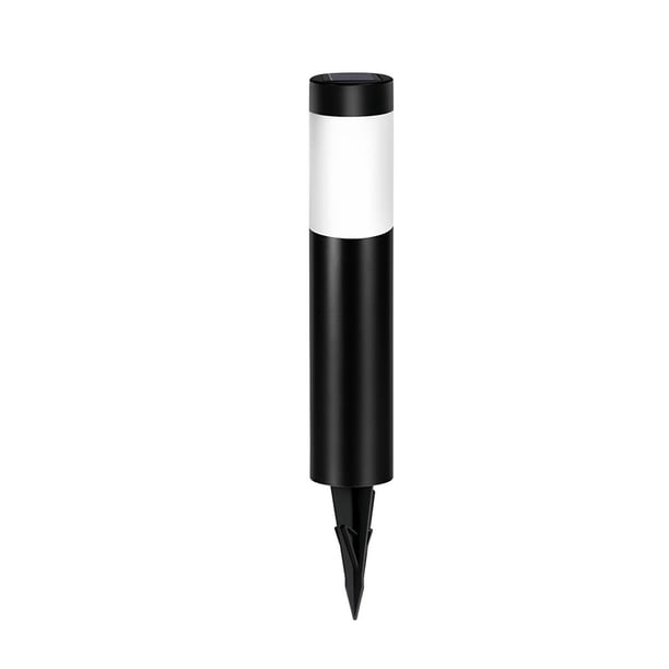 Cilindro Lámpara De Tierra Energía Solar 600Mah Acero Inoxidable Ip65 Impermeable Iluminación Blanca Cálida Luz De Paisaje Para Jardín Patio Patio Trasero Césped Sweethay HA013930-00