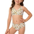 thumbnail image 2 of Toddler Swimsuit Girl Girl's Soft Protective Two Piece Beach Swimsuits with Sun Girls Bathing Suit Yellow 12-14 Years, 2 of 8